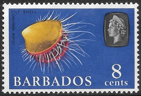 Barbados 1965 QE II SG 328 Rough File shell Fine Mint