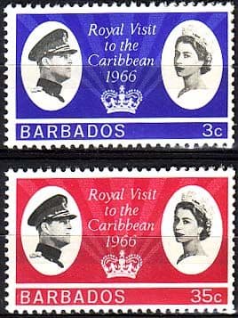 Barbados 1966 Caribbean Royal Visit Set Fine Mint