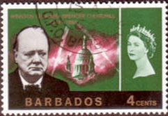 Barbados 1966 Churchill SG 337 Fine Used