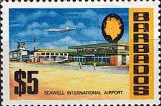 Barbados 1970 Seawell International Airport SG 414a Fine Mint