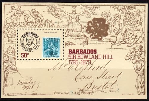 Barbados 1979 Rowland Hill Miniature Sheet Fine Mint