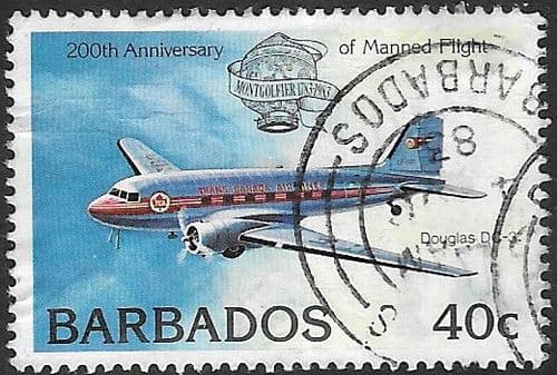 Barbados 1983 Bicentenary of Manned Flight SG 727 Fine Used