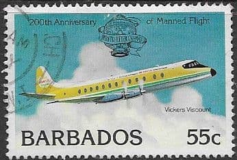 Barbados 1983 Bicentenary of Manned Flight SG 728 Fine Used
