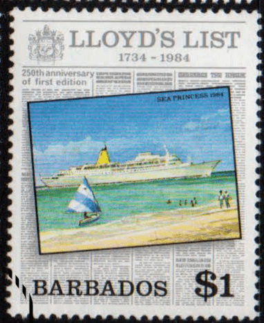 Barbados 1984 Lloyd's List SG 753 Fine Used