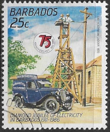 Barbados 1986 75th Anniversary of Electricity in Barbados SG 825 Fine Used