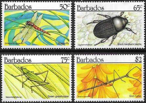 Barbados 1990  Insects Set Fine Mint