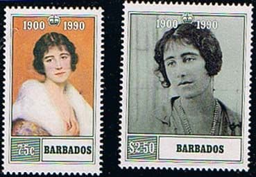 Barbados 1990 Queen Mother 90th Birthday Set Fine Mint