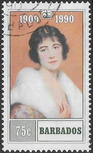 Barbados 1990 Queen Mother 90th Birthday SG 919 Fine Used