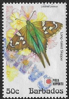 Barbados 1991  Phila Nippon 91 Butterflies SG 961 Fine Used