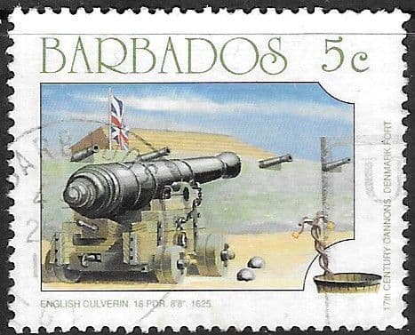 Barbados 1993 English Cannon SG 1000 Fine Used