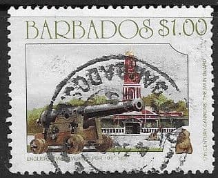 Barbados 1993 English Cannon SG 1002 Fine Used