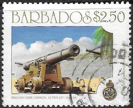 Barbados 1993 English Cannon SG 1003 Fine Used