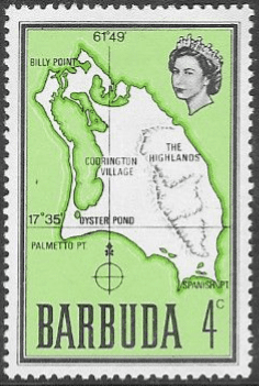 Barbuda 1968 Map of Barbuda SG 16 Fine Mint