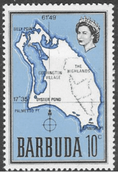 Barbuda 1968 Map of Barbuda SG 19 Fine Mint