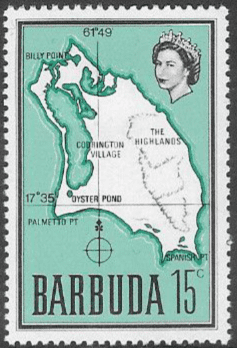 Barbuda 1968 Map of Barbuda SG 20 Fine Mint