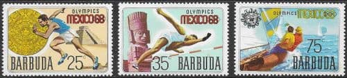 Barbuda 1968 Mexico Olympics Set Fine Mint