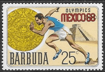 Barbuda 1968 Mexico Olympics SG 28 Fine Mint
