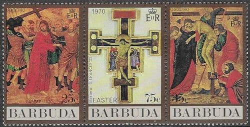 Barbuda 1970 Easter Paintings Set Fine Mint