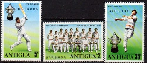 Barbuda 1975 World Cup Cricket Winners Set Fine Mint