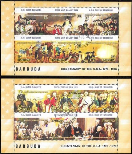 Barbuda 1976 Royal Visit to the USA Miniature Sheet SG MS 280 Fine Used