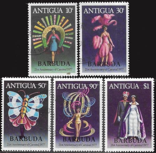 Barbuda 1977 21st Anniversary of Carnival Set Fine Used