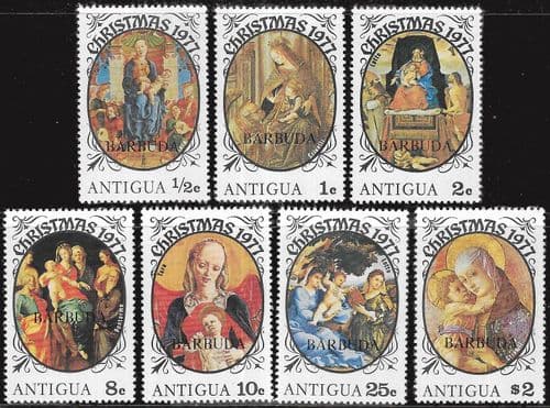 Barbuda 1977 Christmas Set Fine Mint