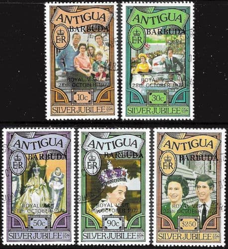 Barbuda 1977 Royal Visit 2nd Issue Set Fine Used