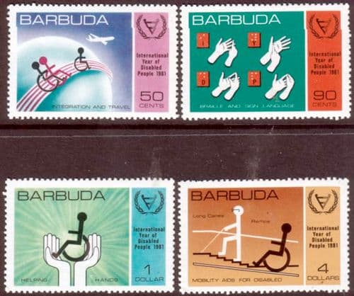 Barbuda 1981 International Year of Disabled Persons Set Fine Mint