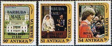 Barbuda 1982 Royal Baby Prince William Set 2nd Issue Fine Mint