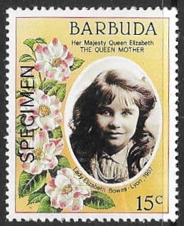 Barbuda 1985 Queen Mother Life and Times Overprinted SPECIMEN SG 776 Fine Mint