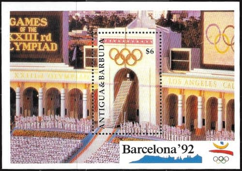 Barbuda 1991 Olympic Games, Barcelona (1992) SG MS 1256  Fine Mint