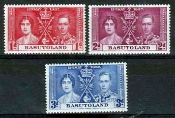 Basutoland 1937 King George VI Coronation Set Fine Mint