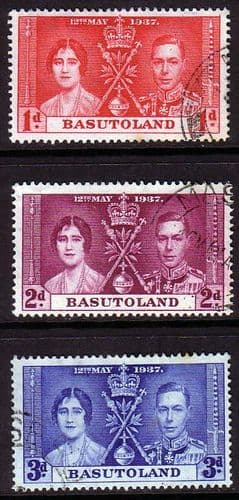 Basutoland 1937 King George VI Coronation Set Fine Used