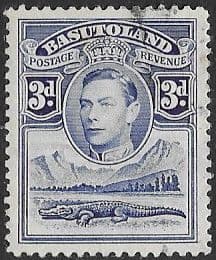 Basutoland 1938 SG 22 King George VI and Crocodile Fine Used
