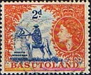 Basutoland 1954 SG 45 Queen Elizabeth Mosuto Horseman Fine Used