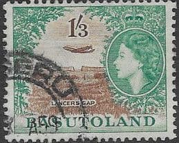 Basutoland 1954 SG 50 Queen Elizabeth Lancers Gap Fine Used