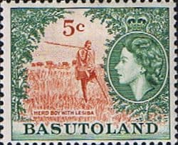 Basutoland 1961 Queen Elizabeth Herd Boy with Lesiba SG 74 Fine Mint
