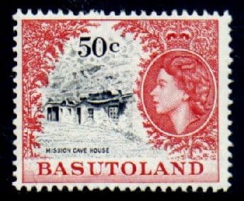 Basutoland 1961 Queen Elizabeth Mission Cave House SG 78 Fine Mint