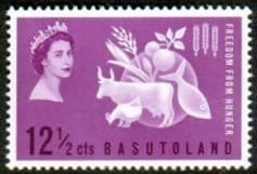 Basutoland 1963 Freedom From Hunger Fine Mint