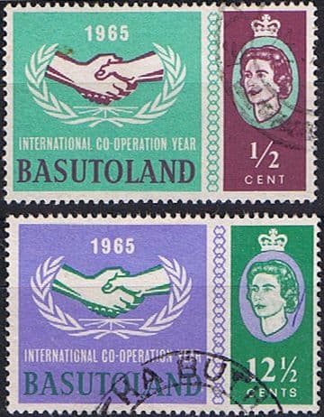Basutoland 1965 International Co-operation Year Set Fine Used