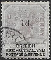 Bechuanaland 1888 Queen Victoria Surcharged SG 22 Fine Used