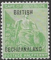 Bechuanaland 1897 Cape of Good Hope Overprints SG 58 Fine Mint