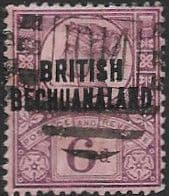 Bechuanaland 1897 Queen Victoria SG 65 Fine Used