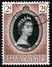 Bechuanaland Queen Elizabeth II 1953 Coronation Fine Used