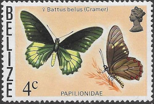 Belize 1974 Butterflies SG 384 Fine Mint