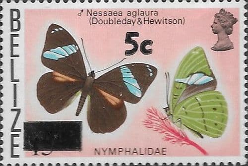 Belize 1976 Surcharged SG 445 Fine Mint