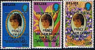 Belize 1982 Royal Baby Prince William Small Set Fine Mint