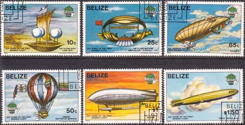 Belize 1983 Manned Flight Set Fine Used
