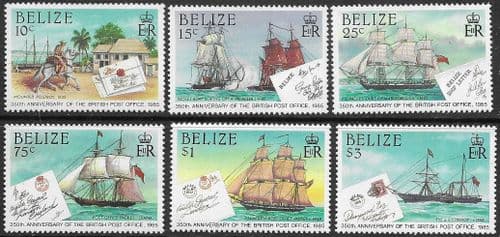 Belize 1985 Anniversary of British Post Office Set Fine Mint