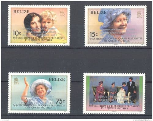 Belize 1985 Queen Mother Life and Times Commonwealth Set Fine Mint